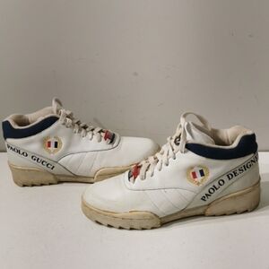 White and Navy Men's Shoes